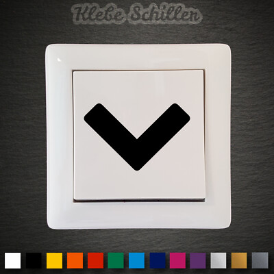 14419 Pfeil nach unten Aufkleber 45x29mm Runter Zu Schalter Taster