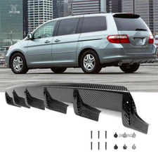 Car Rear Lip Bumper Diffuser Fin Spoiler Splitter Carbon Fiber For Honda Odyssey