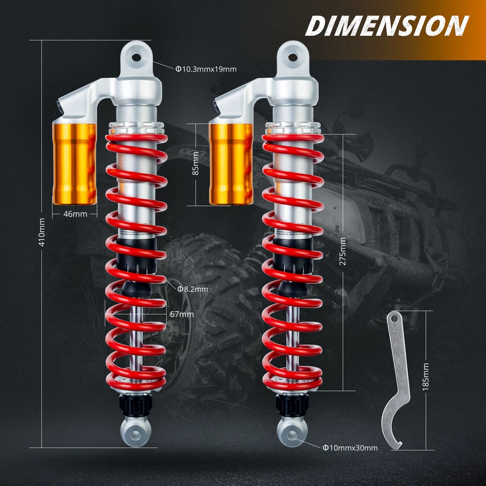 410mm Stage 3 Front Shock Spring Absorber for Yamaha Raptor 700R 700 660R YFZ450 - Image 2 of 4