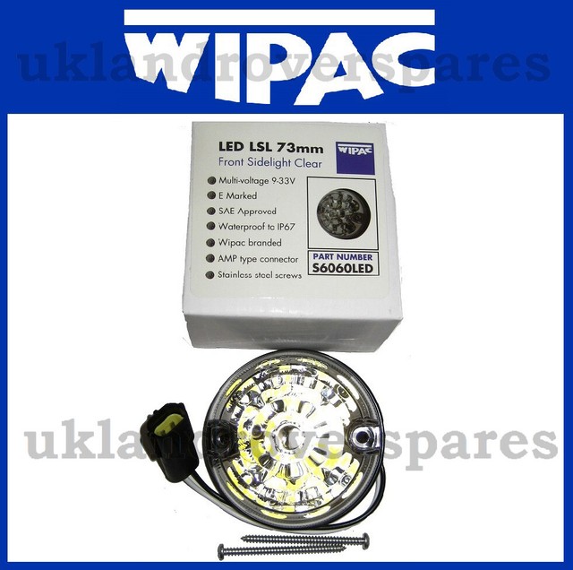 DEFENDER 90//110 Affumicato Indicatore luminoso LED tipo Wipac 73mm
