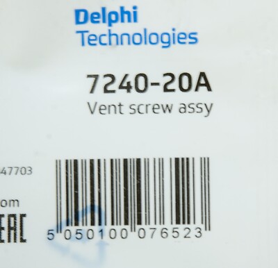 Lot of 6 Genuine OEM Delphi 7240-20A Vent Screw Assembly Ships