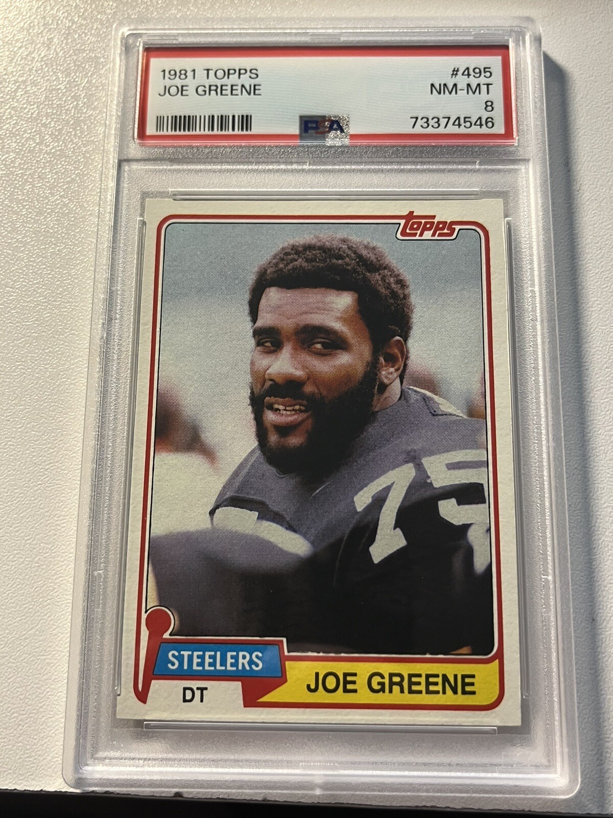 1981 Topps Joe Greene #495 PSA 8 Pittsburgh Steelers NFL  Football Card