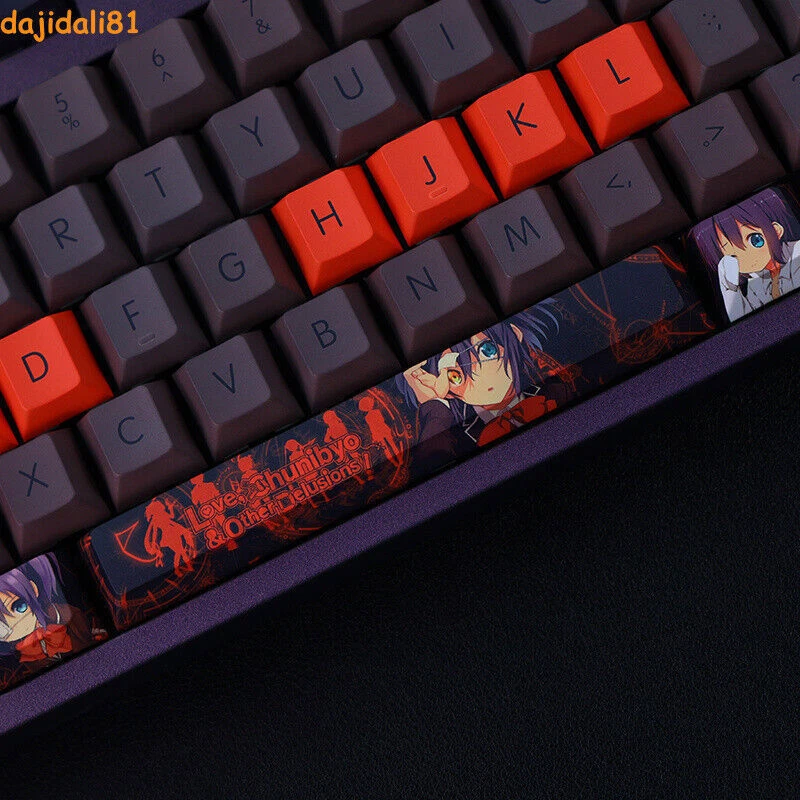 Manga 108 Keys Takanashi Rikka PBT Keycaps Set Cherry MX For Mechanical Keyboard - Image 3 of 4