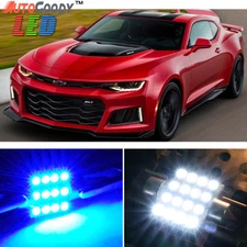 7 x Premium Blue LED Lights Interior Package for Chevy Camaro 2010-2015 + Tool