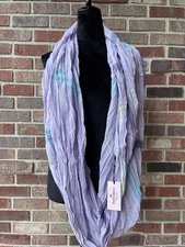 NWT Juicy Couture Women’s Light Purple / Lime & Turquoise Stripes Infinity Scarf