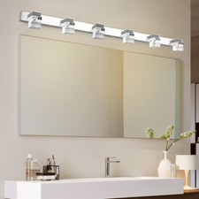 Modern 6 Heads Bathroom Vanity LED Crystal Mirror Light Front Wall Lamp Fixture