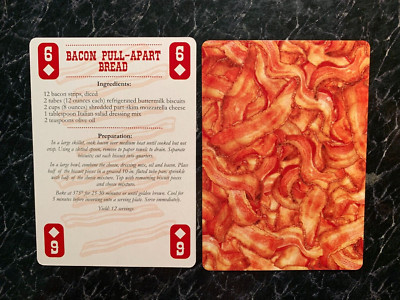 Swap Playing Card   BACON RECIPES    Bacon Pull Apart Bread