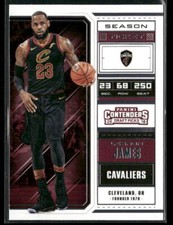 2018 Panini Contenders Draft Picks #41b LeBron James Bold V on back