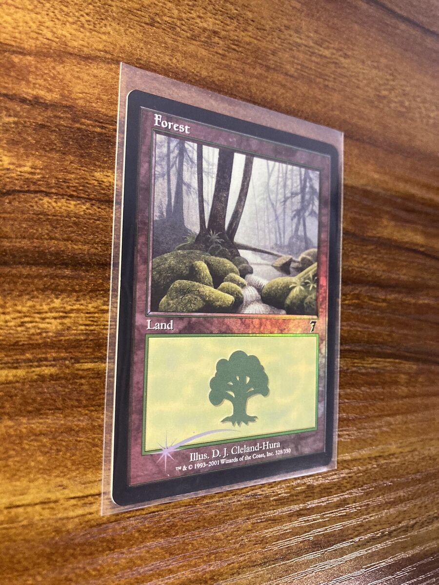 MTG✨FOREST FOIL✨7th Edition NM Basic Land 2001 D.J. MTG✨FOREST FOIL✨7th Edition NM Basic Land 2001 D.J.