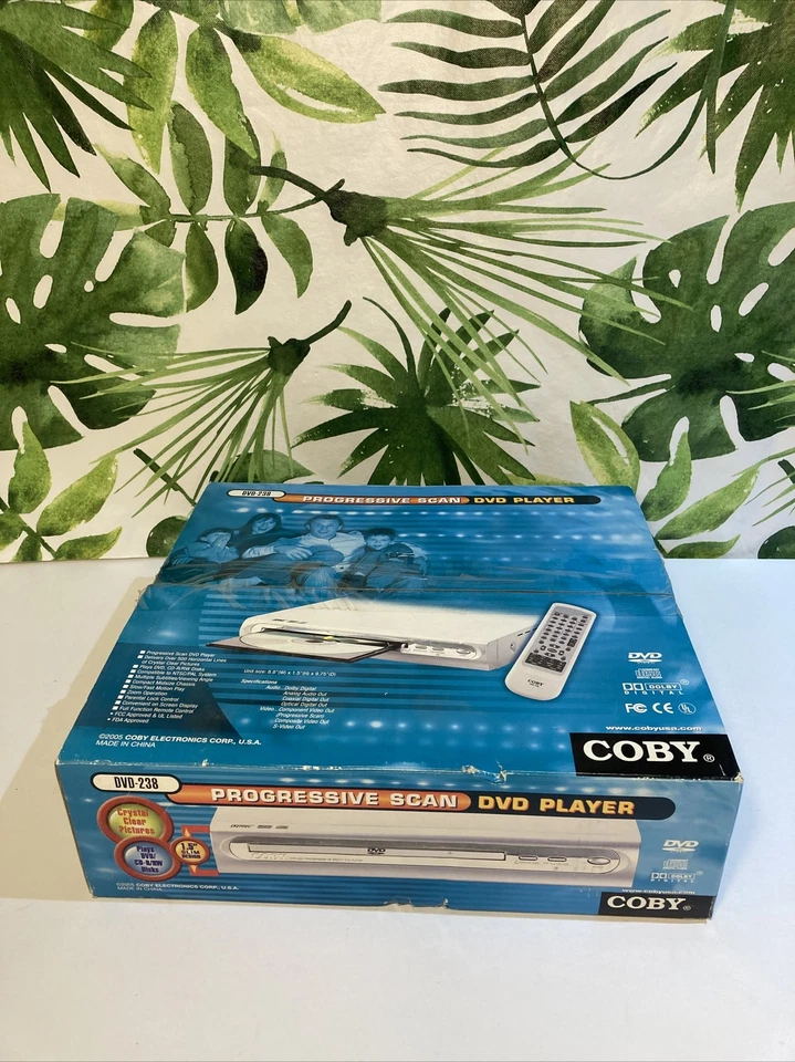 SEALED Coby DVD238 Progressive Scan Multi System DVD MP3 CD CD-R/RW Player  - Image 2 of 4