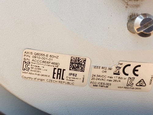 AXIS COMMUNICATIONS Q6055-E 60Hz Teile-Nr. 0910-001-01 Überwachungskamera als Ersatzteil wie abgebildet - Bild 3 von 3