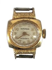 VINTAGE SWISS LADIES GOLD PLATED SUPEROMA WATCH RONDA 5101 MOVEMENT