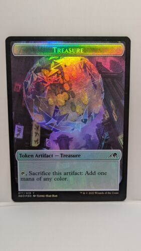 Ficha de doble cara Spirit (002) Treasure (017) Kamigawa: Neon Dynasty Foil - Imagen 3 de 3