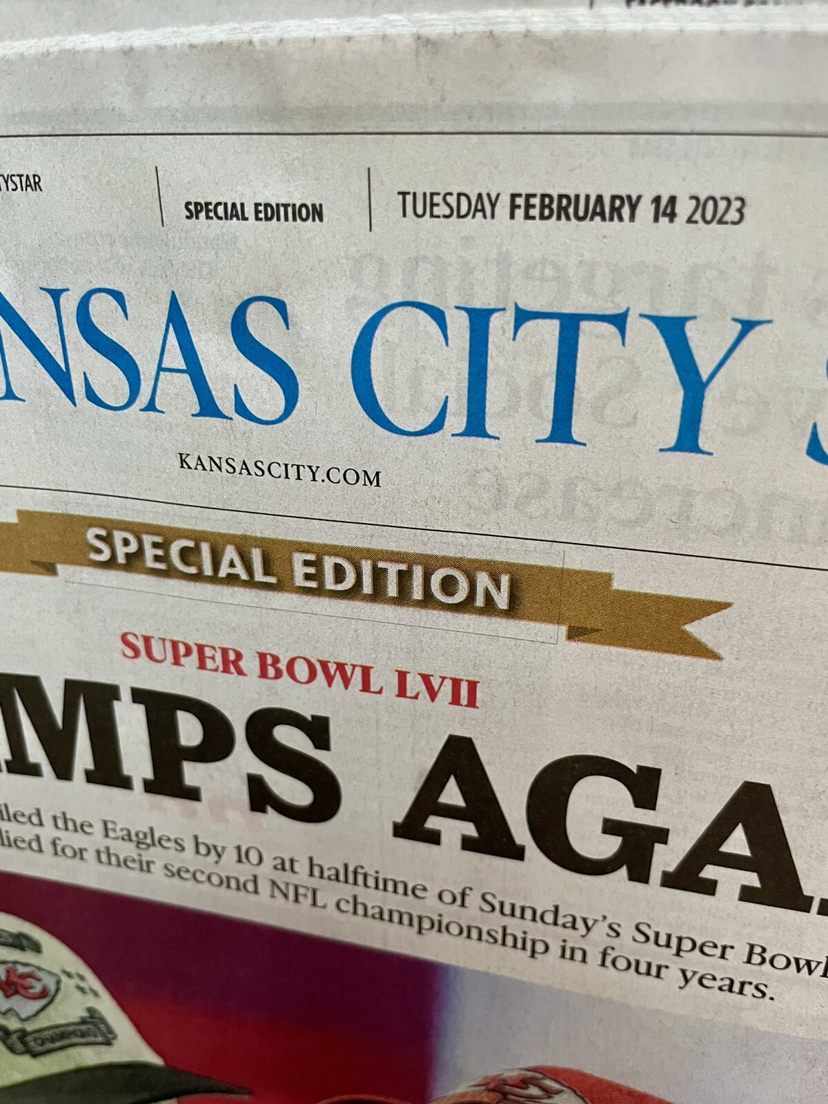 Kansas City Chiefs Newspaper Feb142023 KC Grelly USA