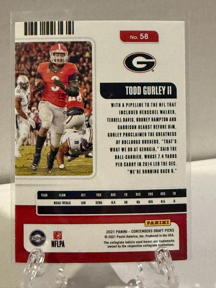 2021 Panini Contenders Draft Picks Game Ticket Purple 58 Todd Gurley