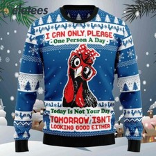 Funny Chicken Ugly Christmas Sweater 5PM0CNTF