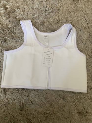Lesbian Short Chest Binder Trans Tomboy Vest Tank Tops Zipper - Picture 5 of 5