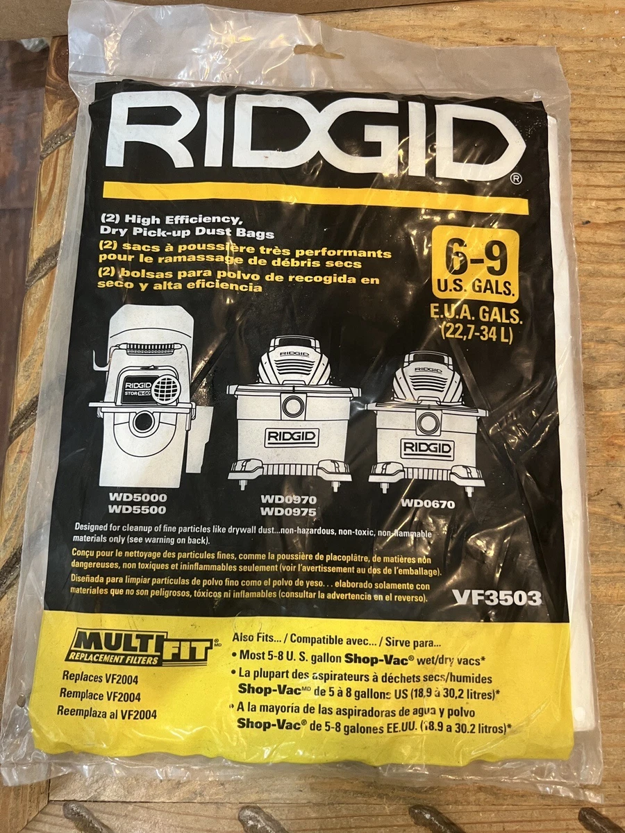 Ridgid vf3503 dust bags clearance