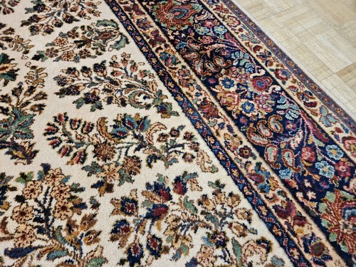 9x12 KARASTAN IVORY SAROUK 700 - 760 - 100% WOOL RUG GENUINE EXCELLENT CONDITION - Picture 5 of 13