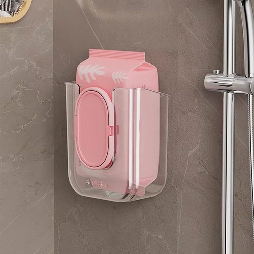 Wall Mounted Tissue Holder Kitchen Wipes Storage Box Container Dispenser #T - Picture 10 of 15