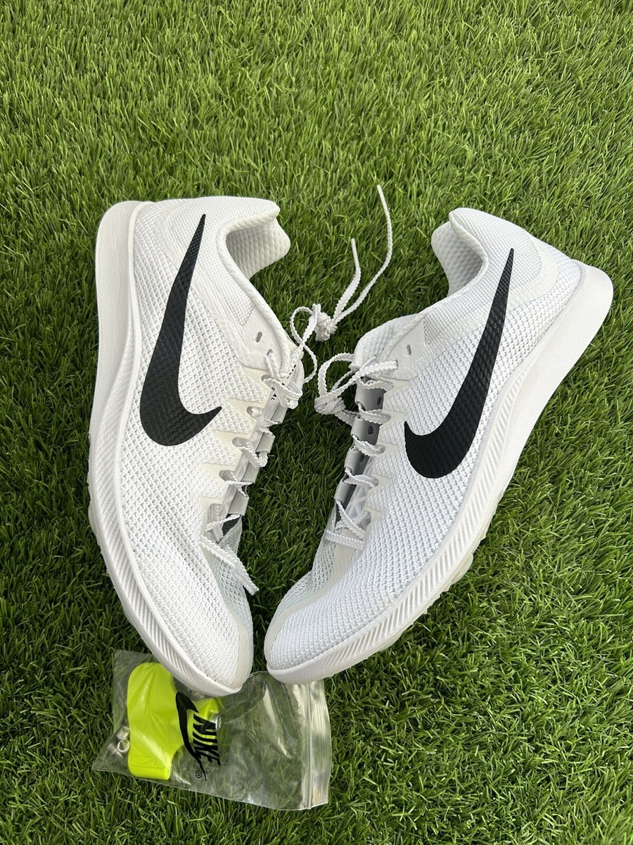 NEW Nike Rival Distance Track & Field Distance Spikes size 10.5 Mens White All Gender Nike Zoom Rival Distance Spikes - White/Black  main image 3