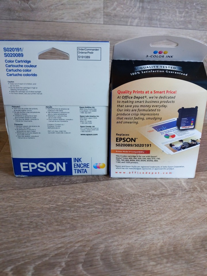 2Office Depot Ink Cartridge Black Ink Replaces Epson S020089/ S0200191