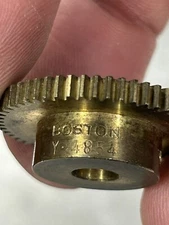 BOSTON GEAR BRASS Y4854 SPUR GEAR 48 PITCH 54 TEETH 1/4" BORE CLOCK, LATHE ETC.