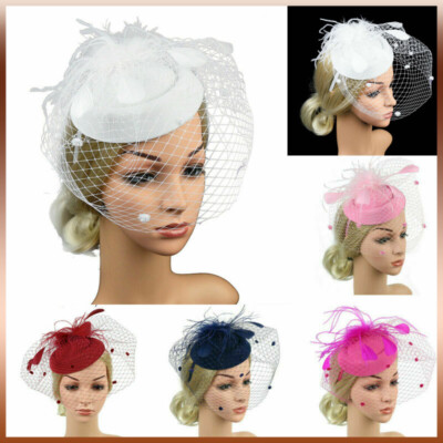 4133 Fascinators Hat Wedding Cocktail Mesh Feathers Hair Clip Tea Party southwit Fascinators Hat for Women Tea Party Headband  main image 4