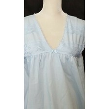 Vintage Elsie of Miami XL Nightgown Nightie Lightweight Summer sleeveless Blue