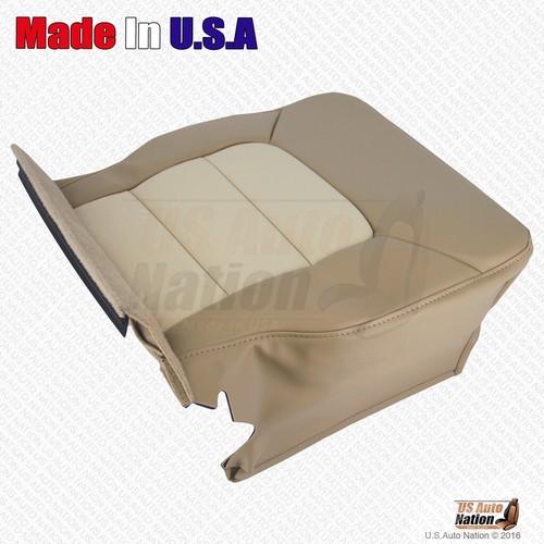 2003 2004 Ford Expedition Eddie Bauer REAR Driver Bottom Leather Seat Cover Tan - Picture 10 of 12