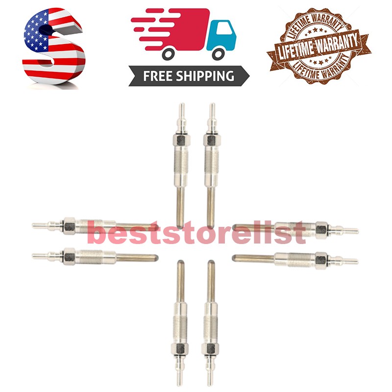 Set of 8 Glow Plugs For Ford F-250 F-350 E-250 Econoline F2TZ-12A342-A 1819649C1
