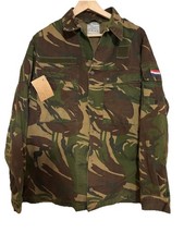 VINTAGE Dutch Army DPM Field Jacket Mens Large Woodland Camo Smock Flag 90s