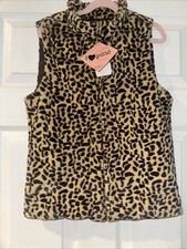 I Love Pinc  Girls Size Large NWT! Chic Faux Fur Cheetah Print Best!