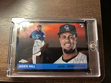 2022 Topps Chrome Jaden Hill Rookie Colorado Rockies Baseball Card #221 /10. rookie card picture