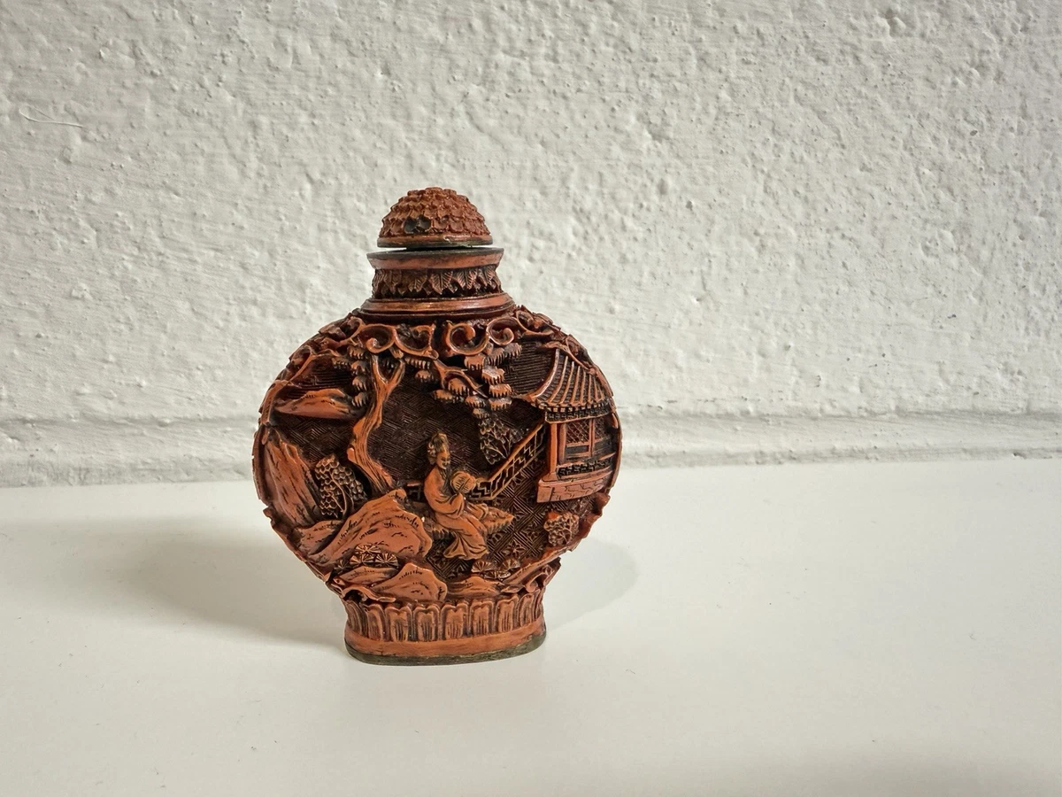 古董中国红色鼻烟壶1850-1899 | eBay