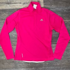 Adidas fuchsia pink half zip jacket size small S B157