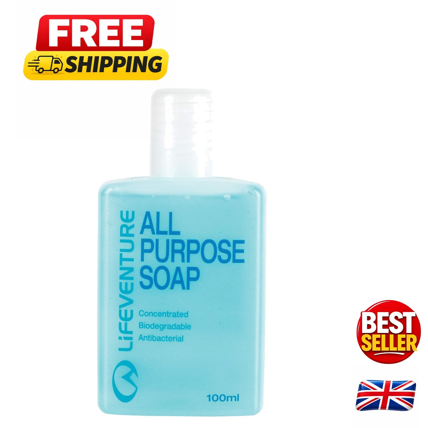 Concentrated Biodegradable Soap - 100ml pH Balanced Formula for All Skin Types