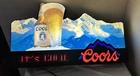 Vintage Coors Beer LED Scrolling Message Board And Clock Lighted Sign Rockies