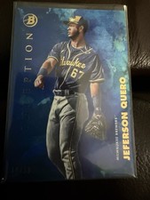 2021 Bowman Inception - Jeferson Quero #92 Blue Foil /99 Rookie Brewers