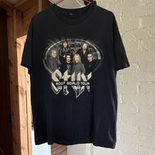 Vintage Styx 2007 World Tour Black Concert T-Shirt w/ Tour Dates on Back