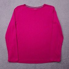 Talbots Shirt Womens Large Bright Pink Long S...