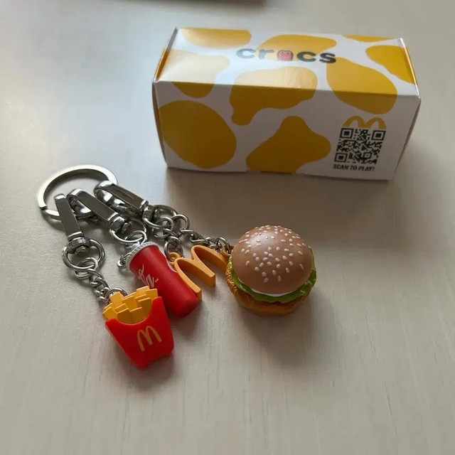 McDonald's Crocs Keyring Hamburger Set New