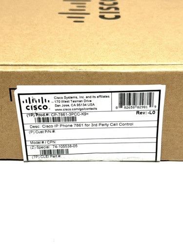 Cisco 7861 CP-7861-3PCC-K9 IP Phone Gray 16-Lines for 3rd Party Call Control - Picture 9 of 10