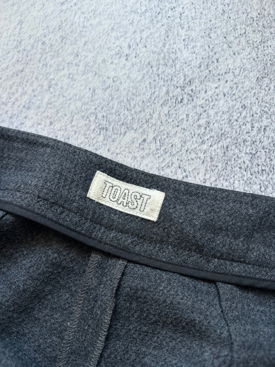 Toast Minako Check Cotton Cashmere Trousers Pants Size 10 View 6