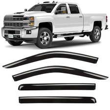 Sun Rain Visors Rain Guards for 2015-2019 Chevy Silverado 2500/3500 Crew Cab