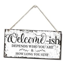 Funny Welcome-ish Hanging Wooden Plaque Decor Sign Outdoor, Welcome style 05