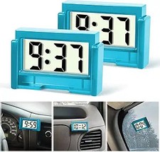 Car Dashboard Digital Clock With Jumbo Lcd Display Adhesive Stick-on Design For