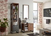 BadmöBel-Set Detroit 3-Teilig Stirling Oak Schiefer 140Cm