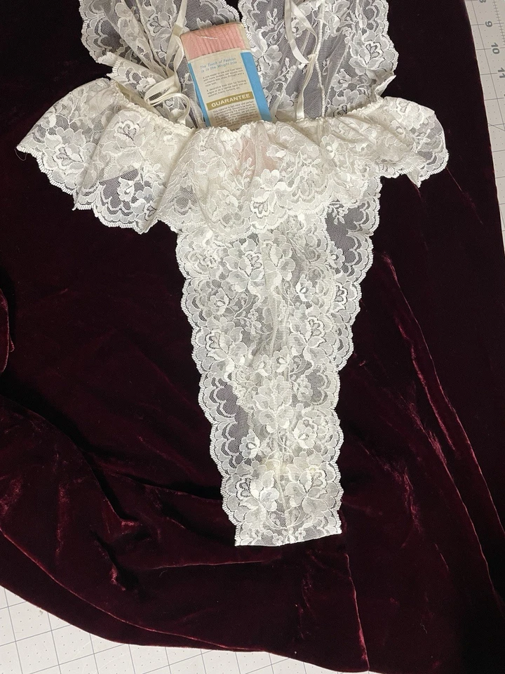 Lencería Barbizon Nordys Vintage Encaje Peluche Reunido Alrededor de la Cintura Cintas Lg Foto 4 de 4