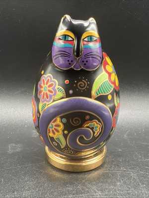 Laurel Burch Fluttering Feline 1997 handpainted Thailand No. E1581